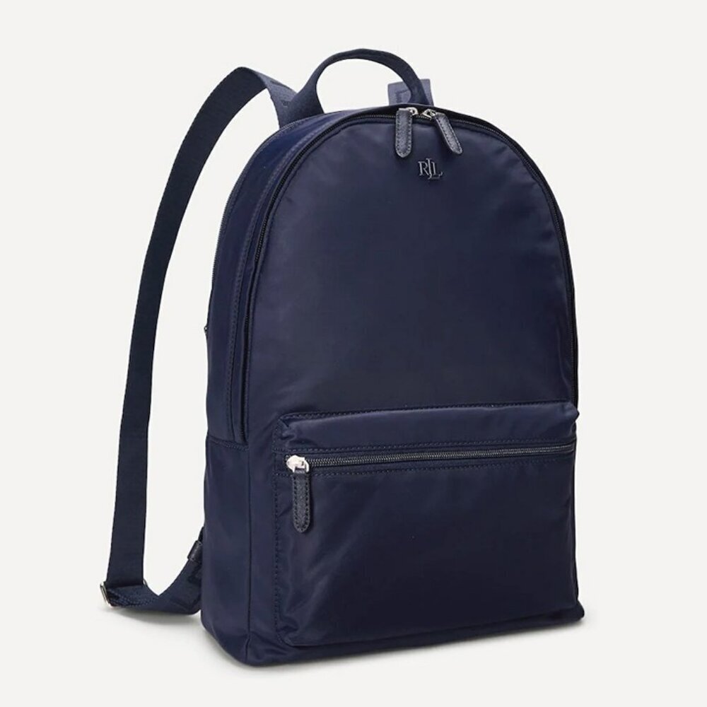 Lauren Ralph Lauren Nylon Medium Stevie Backpack Refined Navy (MSRP $275)